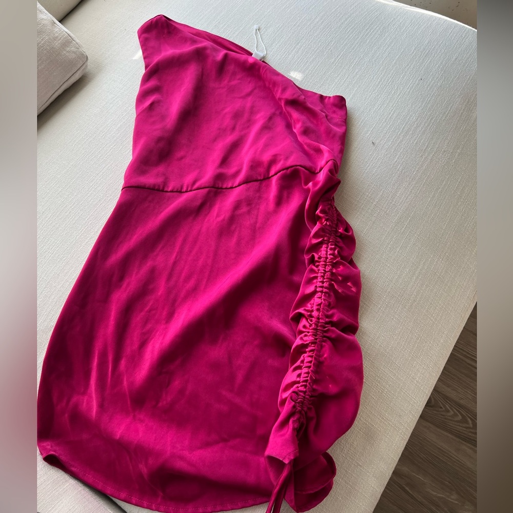 Anything bling one shoulder dress perfect for bachelorette party. Worn once